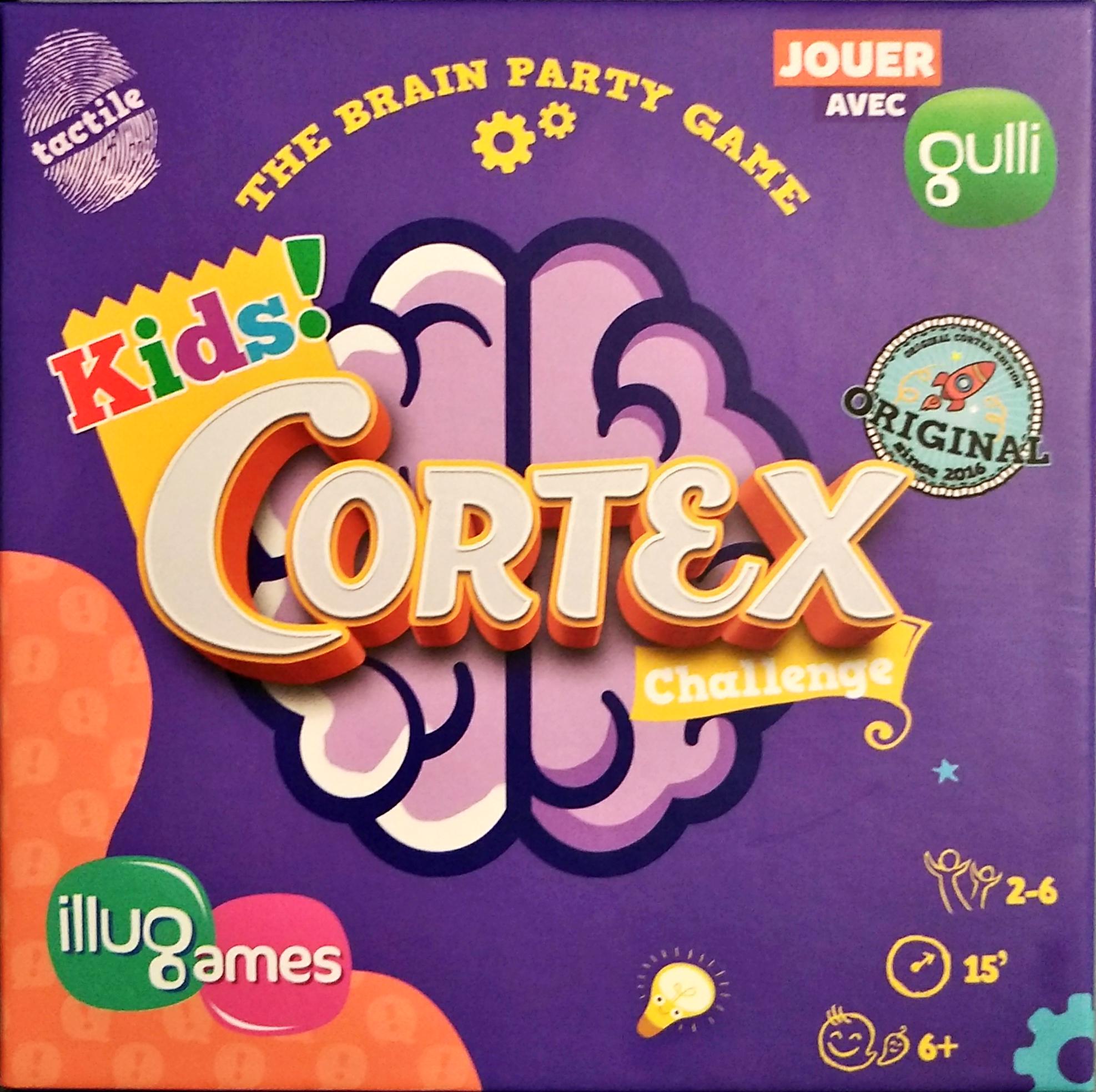 CORTEX CHALLENGE<br>Référence ludothèque : 4083<br>2 à 6 joueur(s) <br>Jeu de carte cérébral. Version pour les enfants à partir de 6 ans. Teste la mémoire, les connaissances et la perception sensorielle.